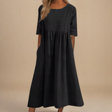 Amélie™ | Robe à Poches en Coton Doux - LUNAEVE