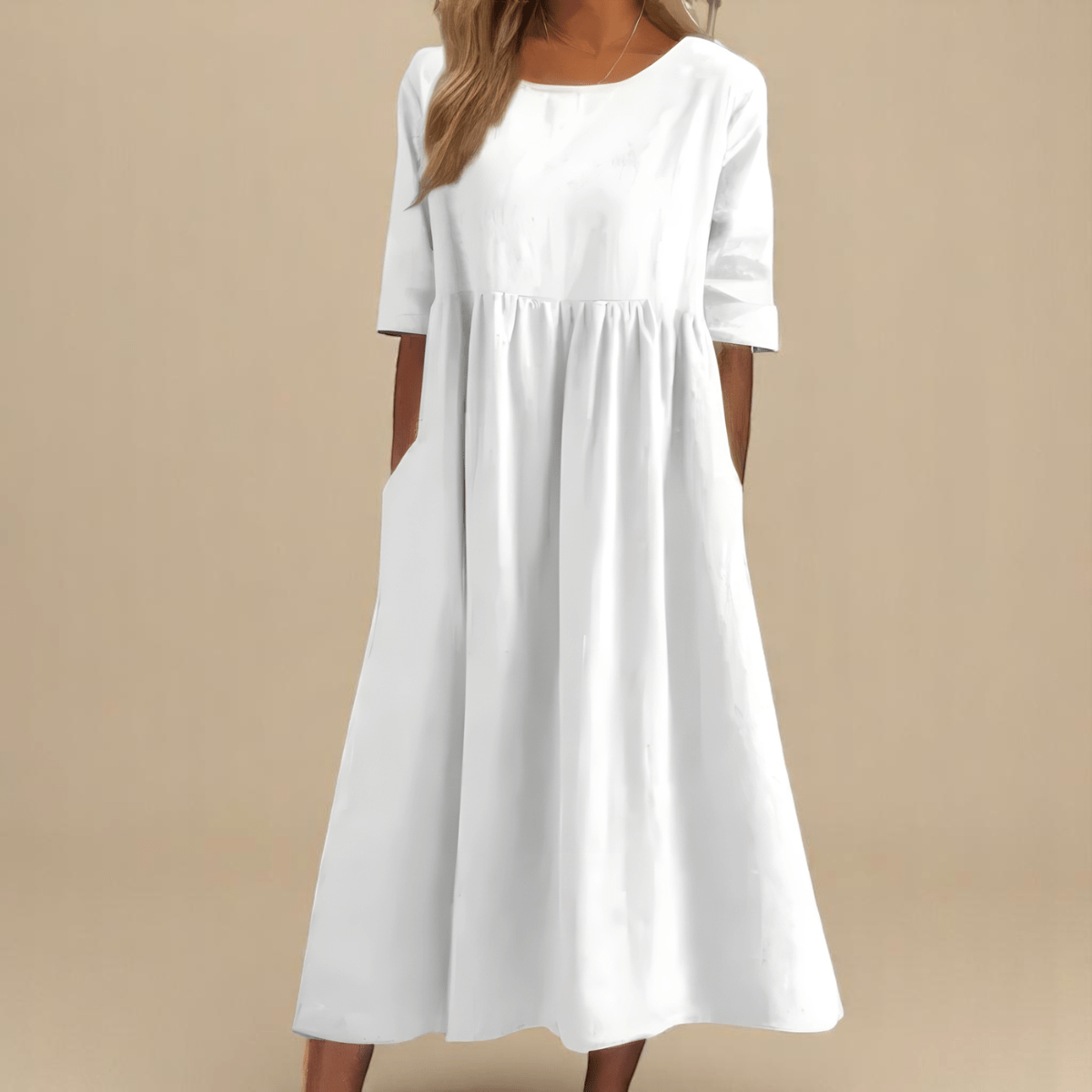 Amélie™ | Robe à Poches en Coton Doux - LUNAEVE