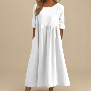 Amélie™ | Robe à Poches en Coton Doux - LUNAEVE
