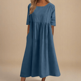 Amélie™ | Robe à Poches en Coton Doux - LUNAEVE