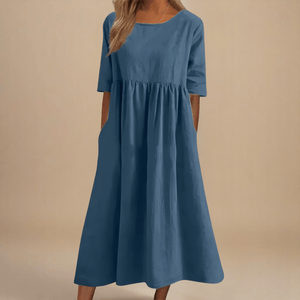 Amélie™ | Robe à Poches en Coton Doux - LUNAEVE