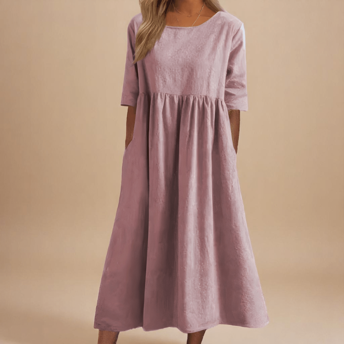 Amélie™ | Robe à Poches en Coton Doux - LUNAEVE