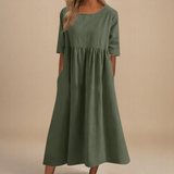 Amélie™ | Robe à Poches en Coton Doux - LUNAEVE