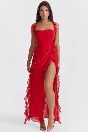 Aveline™ | Robe de soirée à volants élégants - LUNAEVE