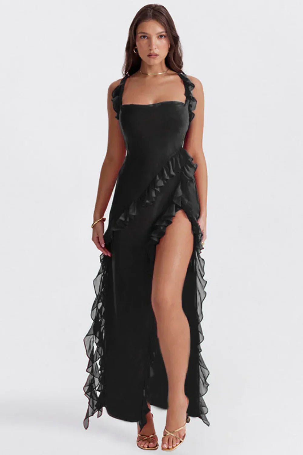 Aveline™ | Robe de soirée à volants élégants - LUNAEVE