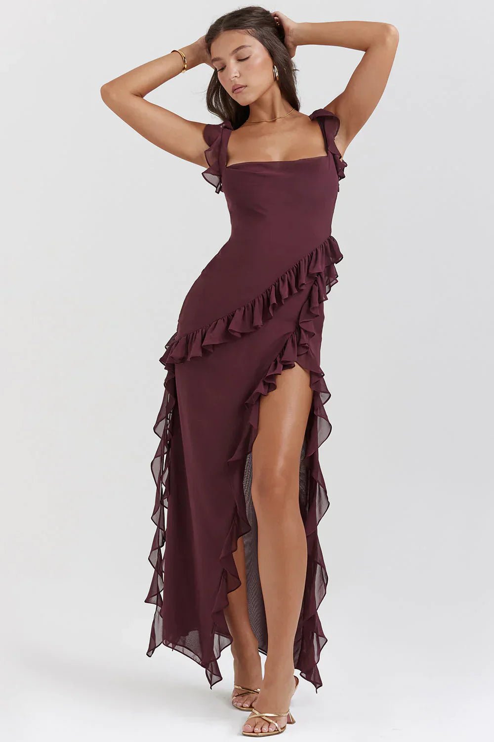 Aveline™ | Robe de soirée à volants élégants - LUNAEVE
