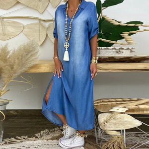Camille™ |Robe Longue Style Jeans - LUNAEVE