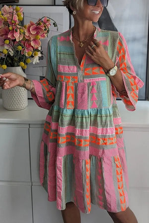 Jeanne™ | Robe swing à volants bohème - LUNAEVE