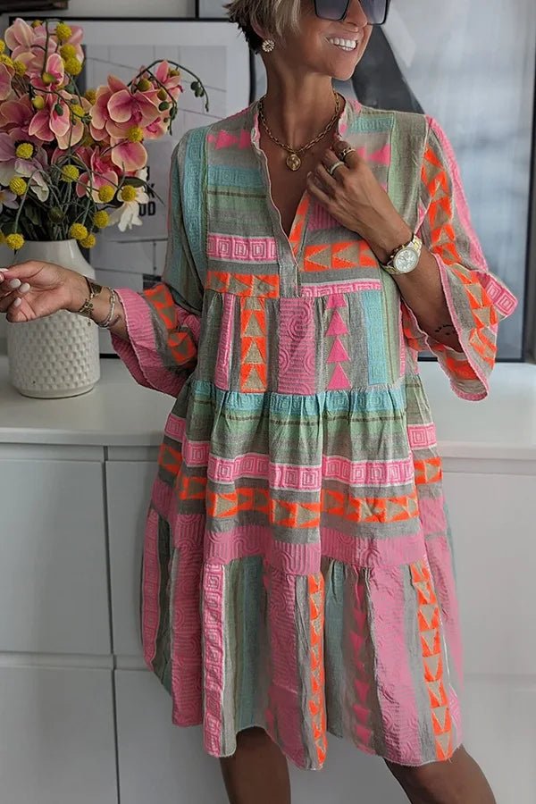Jeanne™ | Robe swing à volants bohème - LUNAEVE