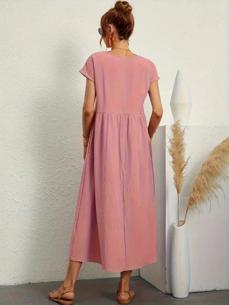 Juliane™ | Robe en lin premium avec poches - LUNAEVE