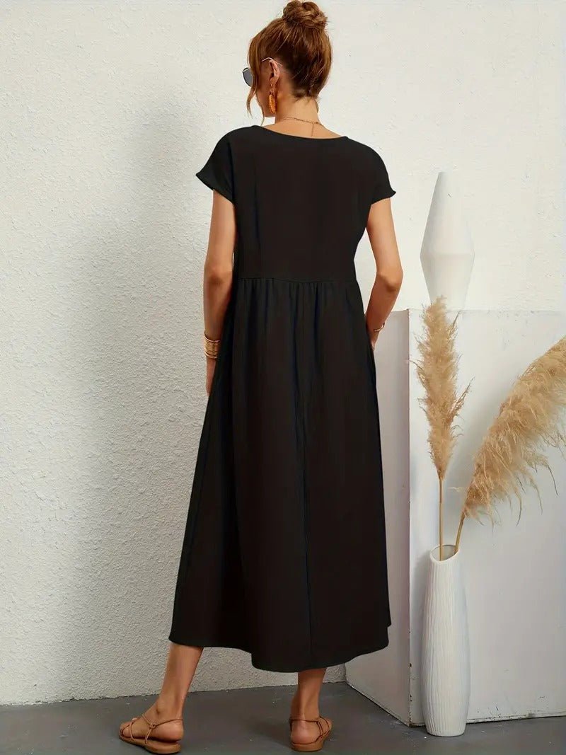 Juliane™ | Robe en lin premium avec poches - LUNAEVE