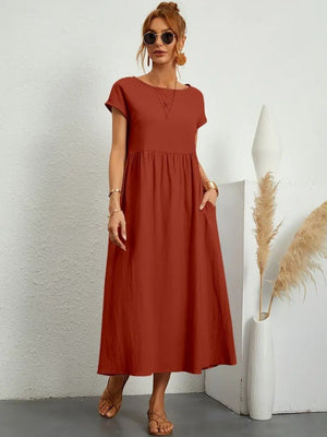 Juliane™ | Robe en lin premium avec poches - LUNAEVE