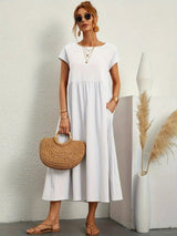 Juliane™ | Robe en lin premium avec poches - LUNAEVE