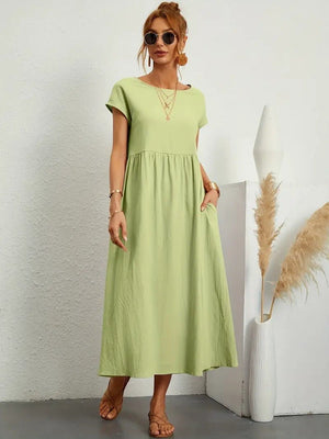 Juliane™ | Robe en lin premium avec poches - LUNAEVE