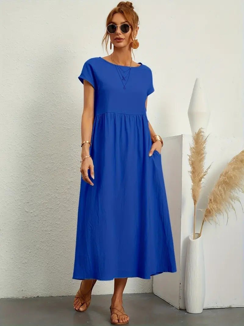 Juliane™ | Robe en lin premium avec poches - LUNAEVE