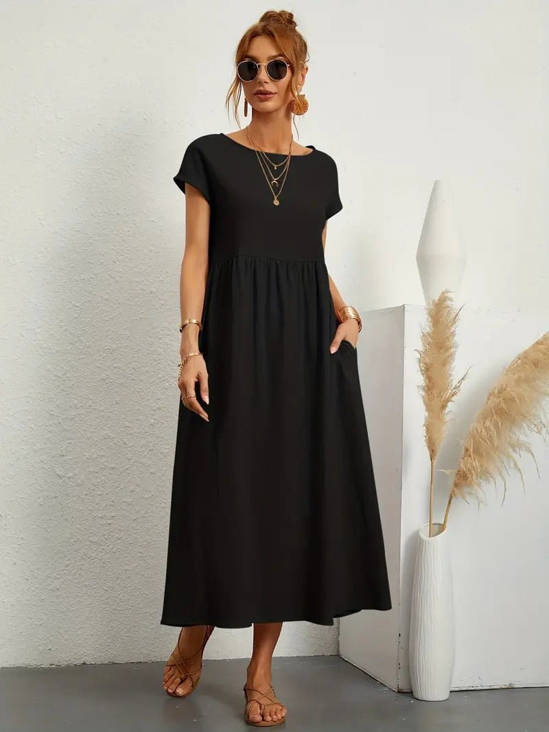 Juliane™ | Robe en lin premium avec poches - LUNAEVE