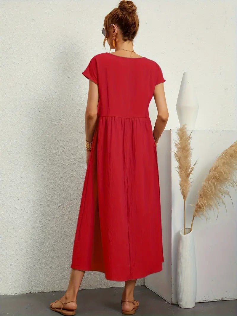 Juliane™ | Robe en lin premium avec poches - LUNAEVE