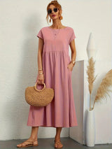Juliane™ | Robe en lin premium avec poches - LUNAEVE