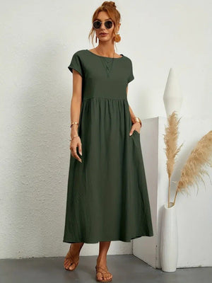 Juliane™ | Robe en lin premium avec poches - LUNAEVE