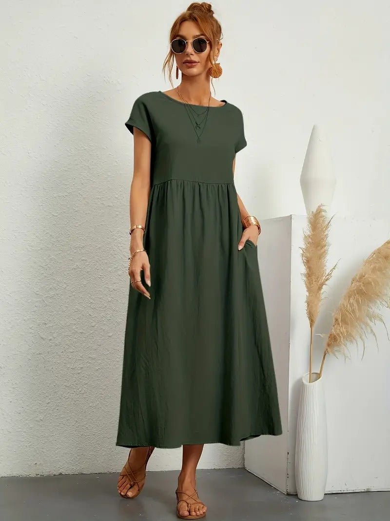 Juliane™ | Robe en lin premium avec poches - LUNAEVE