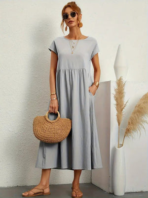 Juliane™ | Robe en lin premium avec poches - LUNAEVE