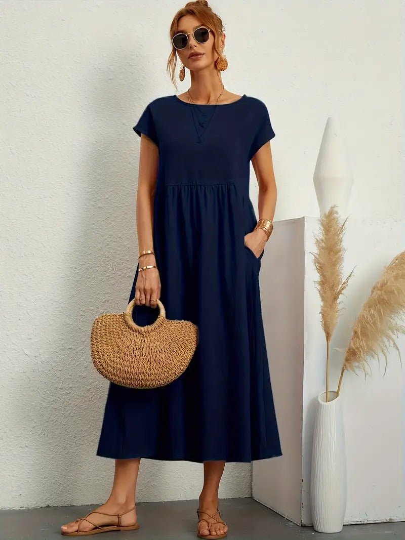 Juliane™ | Robe en lin premium avec poches - LUNAEVE