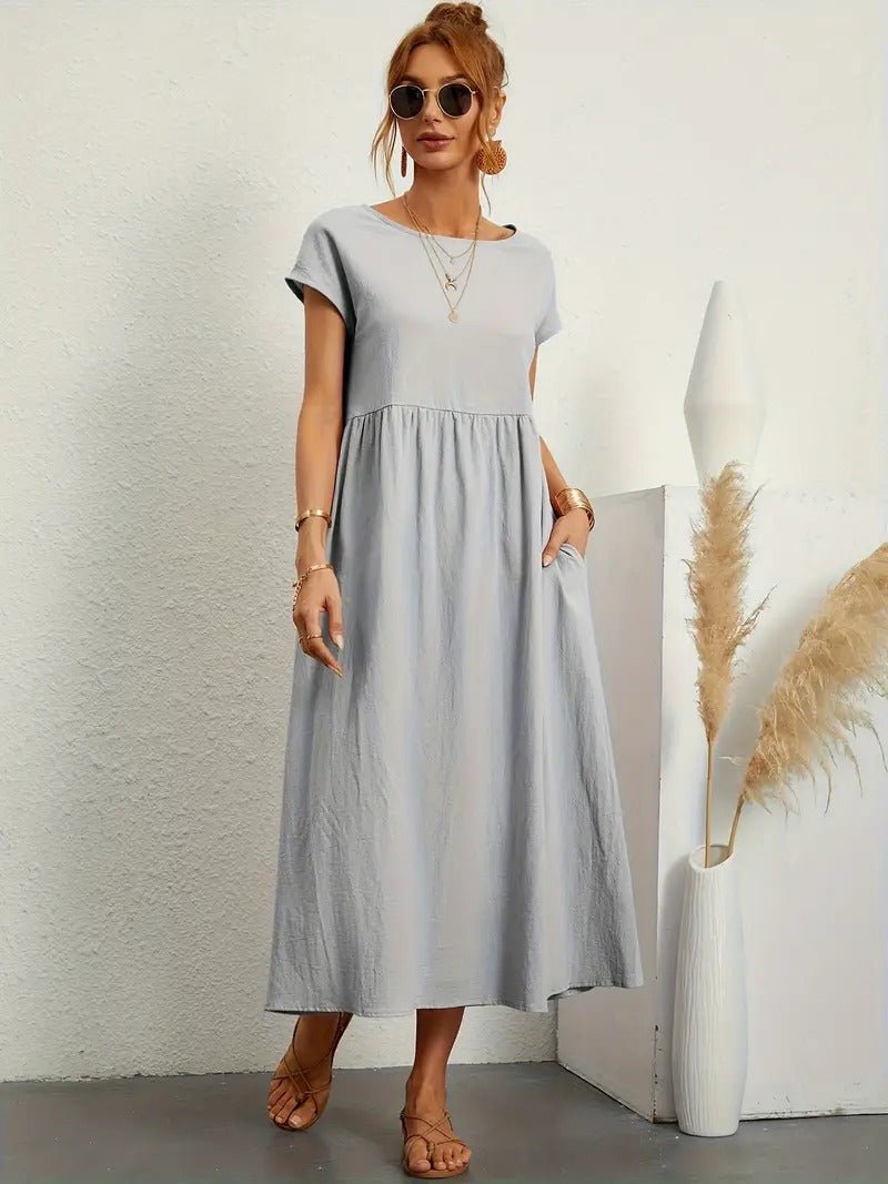 Juliane™ | Robe en lin premium avec poches - LUNAEVE