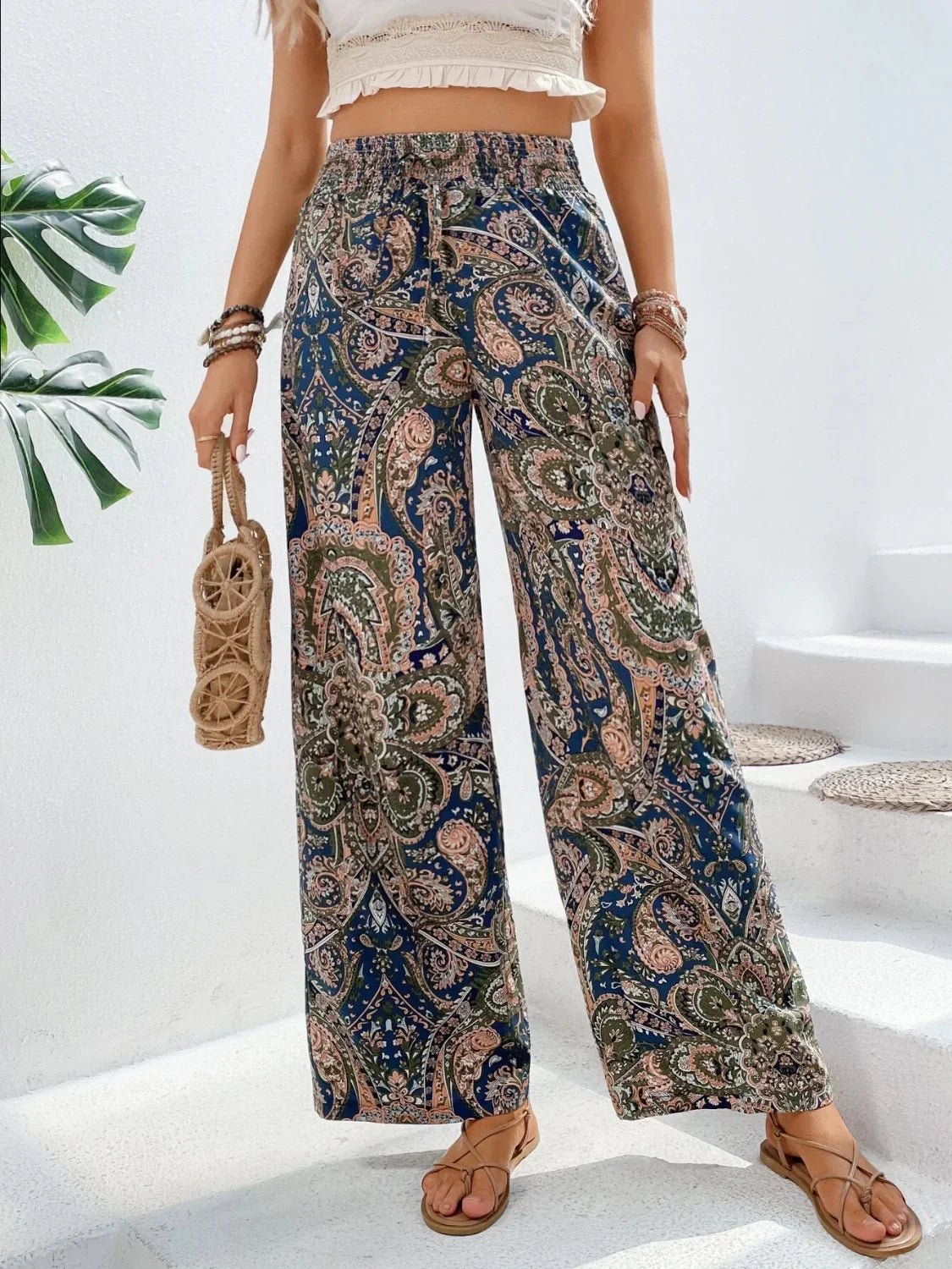 Lauren™ | Pantalon large imprimé - LUNAEVE