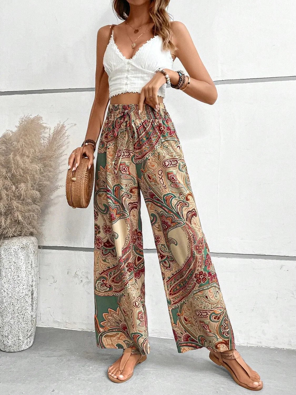 Lauren™ | Pantalon large imprimé - LUNAEVE