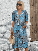 Léonie™ | Robe mi - longue vibrante - LUNAEVE