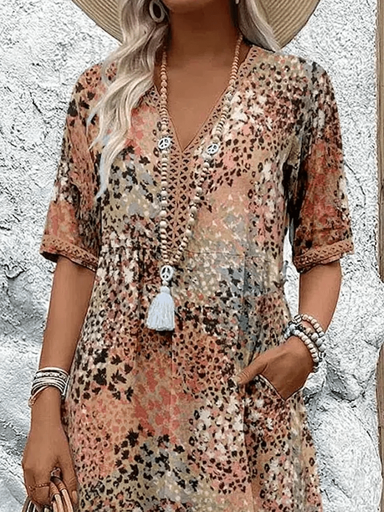 Léonie™ | Robe mi - longue vibrante - LUNAEVE