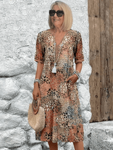 Léonie™ | Robe mi - longue vibrante - LUNAEVE