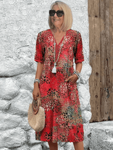 Léonie™ | Robe mi - longue vibrante - LUNAEVE