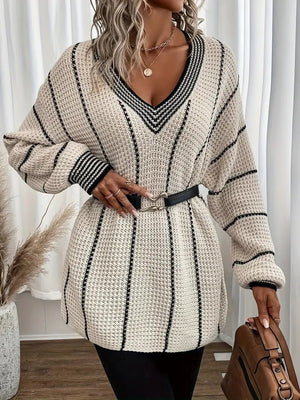 Liora Paris™ | Pull Rayé Décontracté à Manches Longues - LUNAEVE