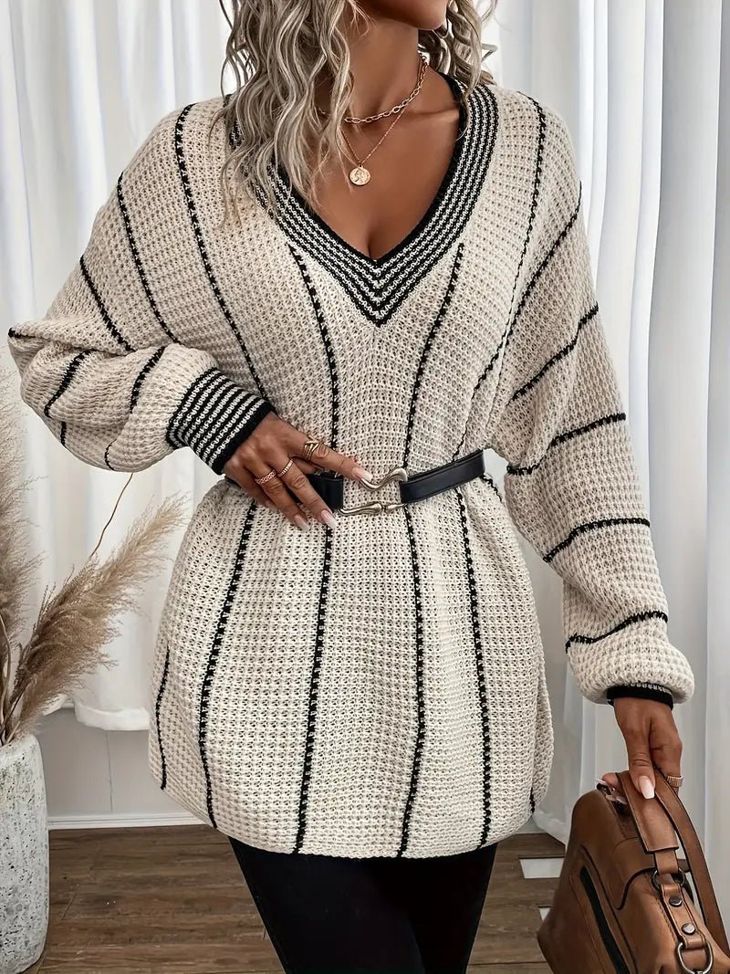 Liora Paris™ | Pull Rayé Décontracté à Manches Longues - LUNAEVE