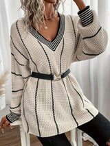 Liora Paris™ | Pull Rayé Décontracté à Manches Longues - LUNAEVE