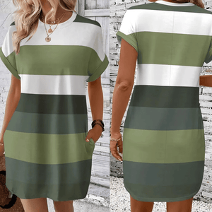 MAËLIA™ | Robe Rayée Décontractée - LUNAEVE