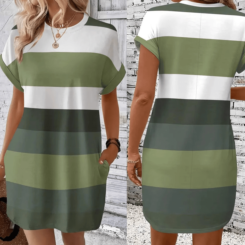 MAËLIA™ | Robe Rayée Décontractée - LUNAEVE