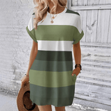 MAËLIA™ | Robe Rayée Décontractée - LUNAEVE