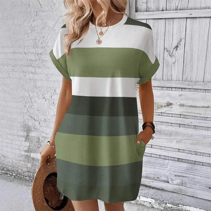 MAËLIA™ | Robe Rayée Décontractée - LUNAEVE