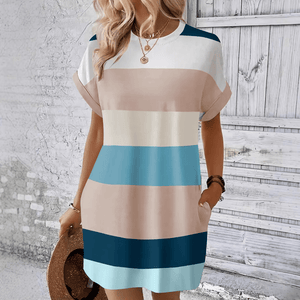 MAËLIA™ | Robe Rayée Décontractée - LUNAEVE