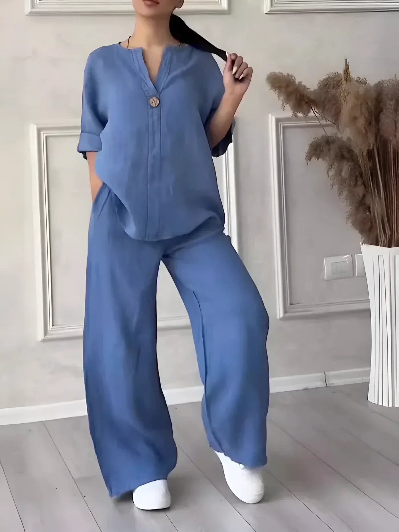 Margherita™ | Ensemble décontracté en lin - LUNAEVE
