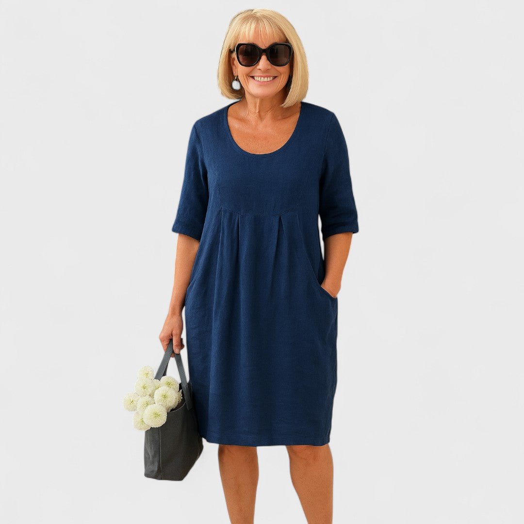 Marley™ | Robe en lin avec poches pour tous les jours - LUNAEVE