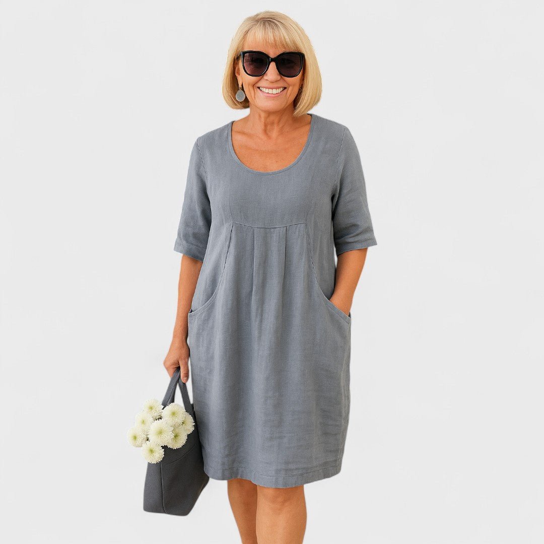 Marley™ | Robe en lin avec poches pour tous les jours - LUNAEVE